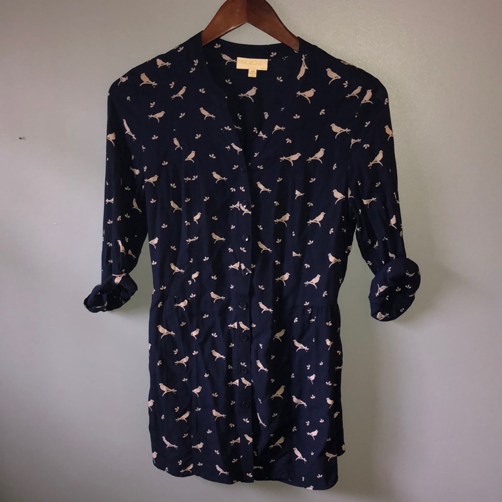 ModCloth navy bird tunic size xs